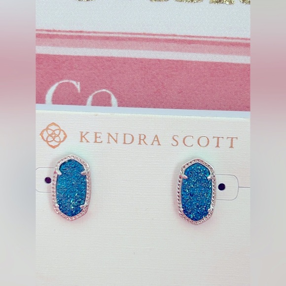 Kendra Scott Jewelry - Kendra Scott Teal and Silver Stud Earrings NWOT